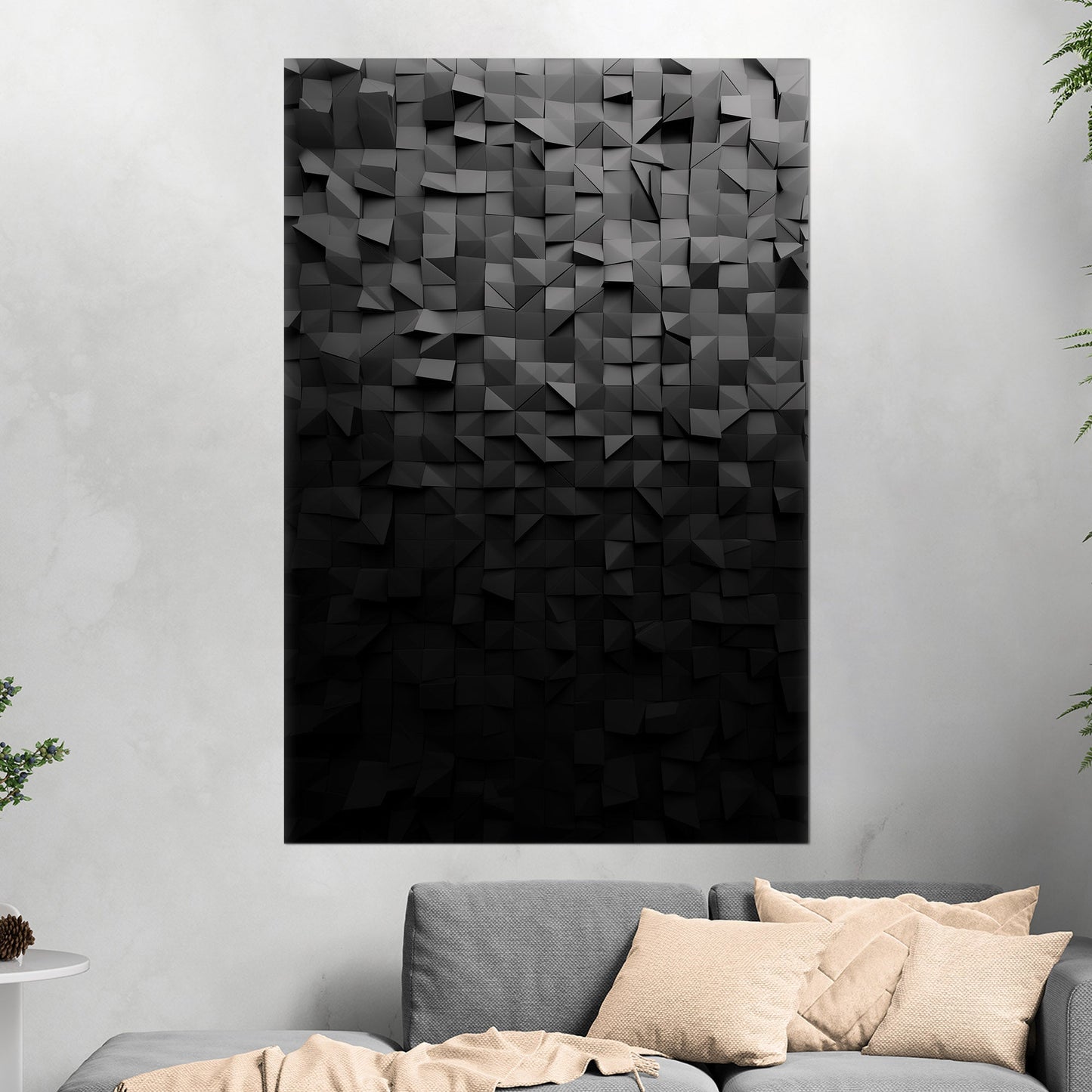 Abstract Photorealistic Cubist Wall Texture -Symmetry Serenity: Parallel Visions