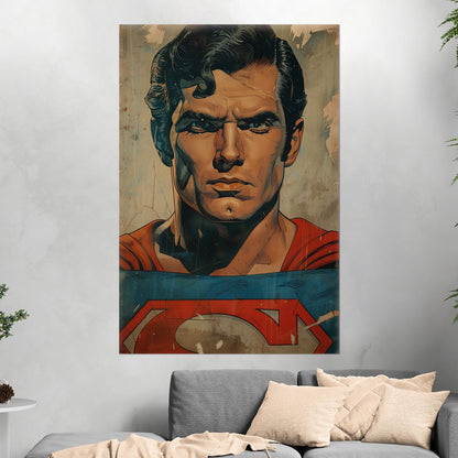 Heroic Retro Superman Closeup