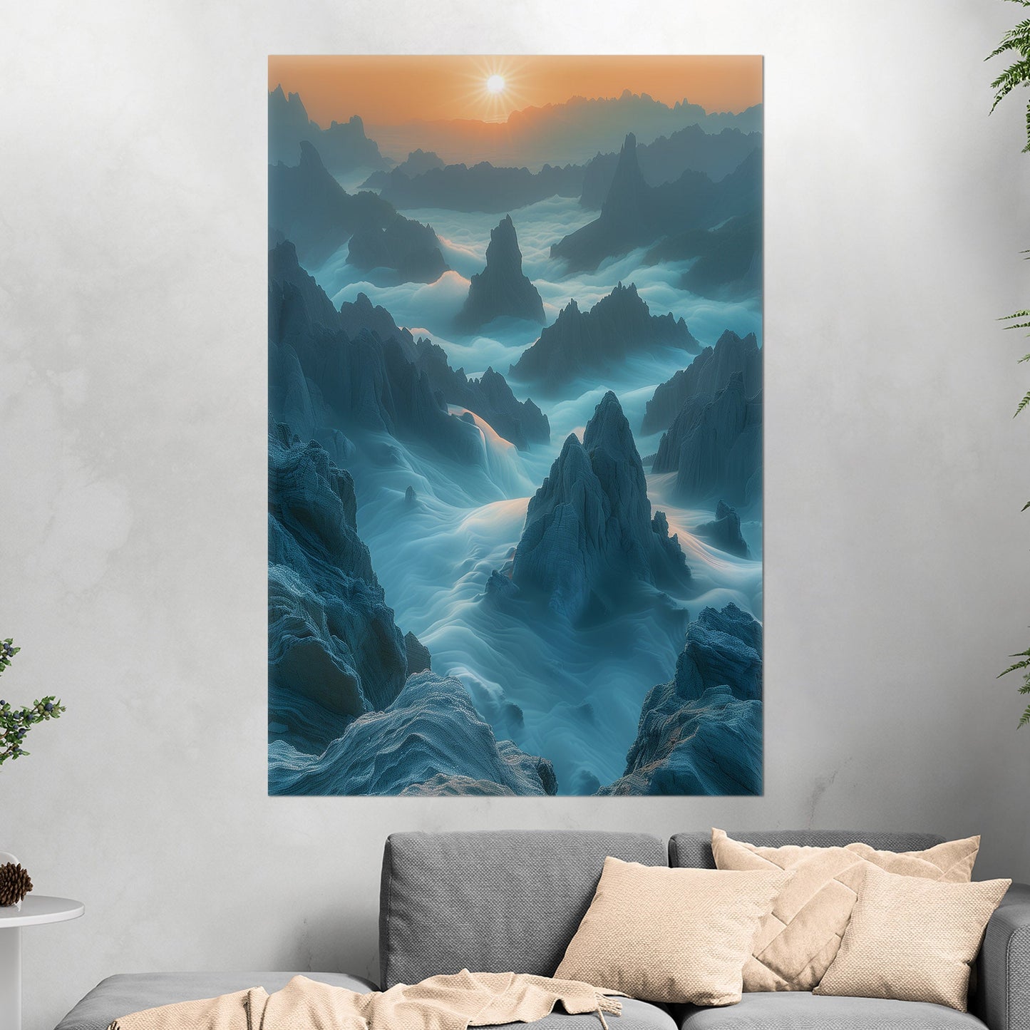 Landscape with Mountain Peaks and Clouds - Sculptures of the Sky