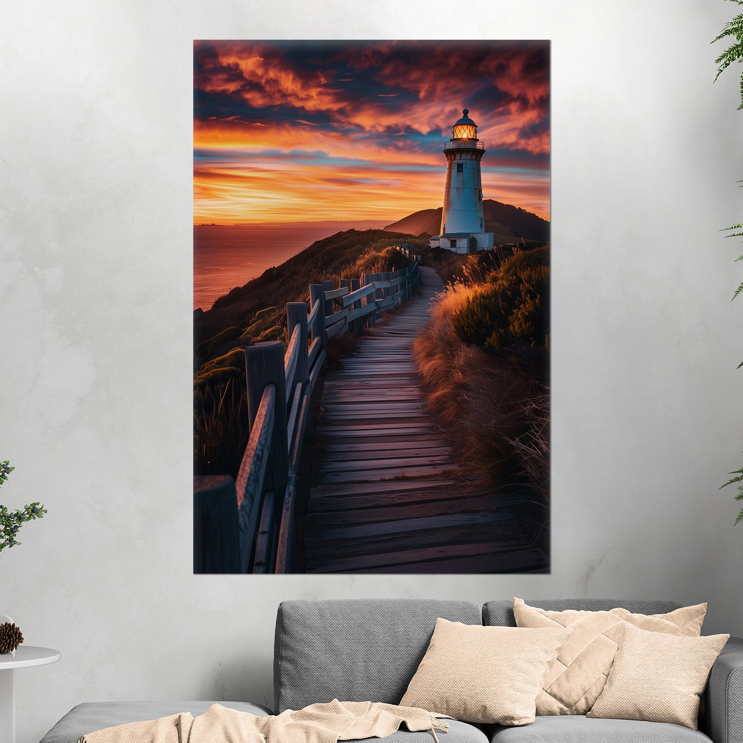 Coastal Lighthouse Dusk Glow - Winddown Sundown