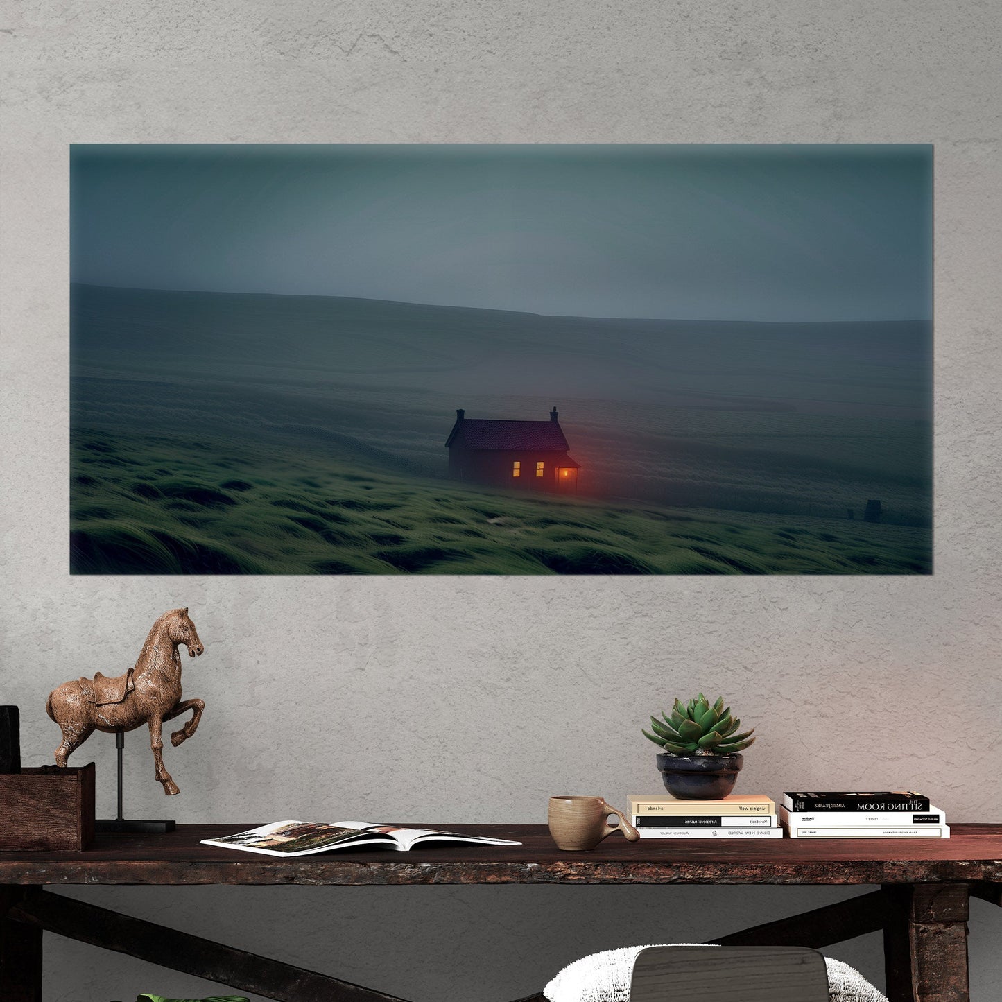 Brighten up your living room with a striking nocturnal scene - Enigmatic Glow