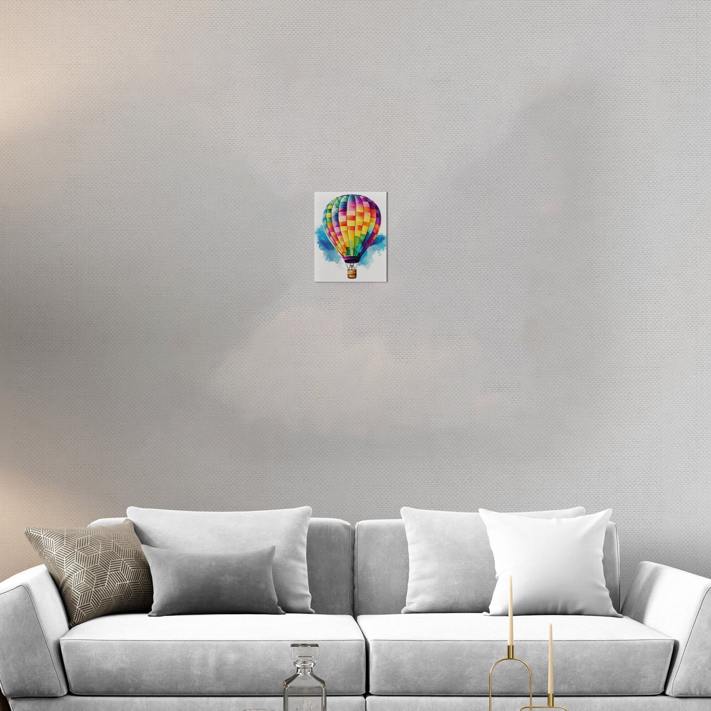 Hot Air Balloon Watercolor for Child's Room - Adventure Awaits