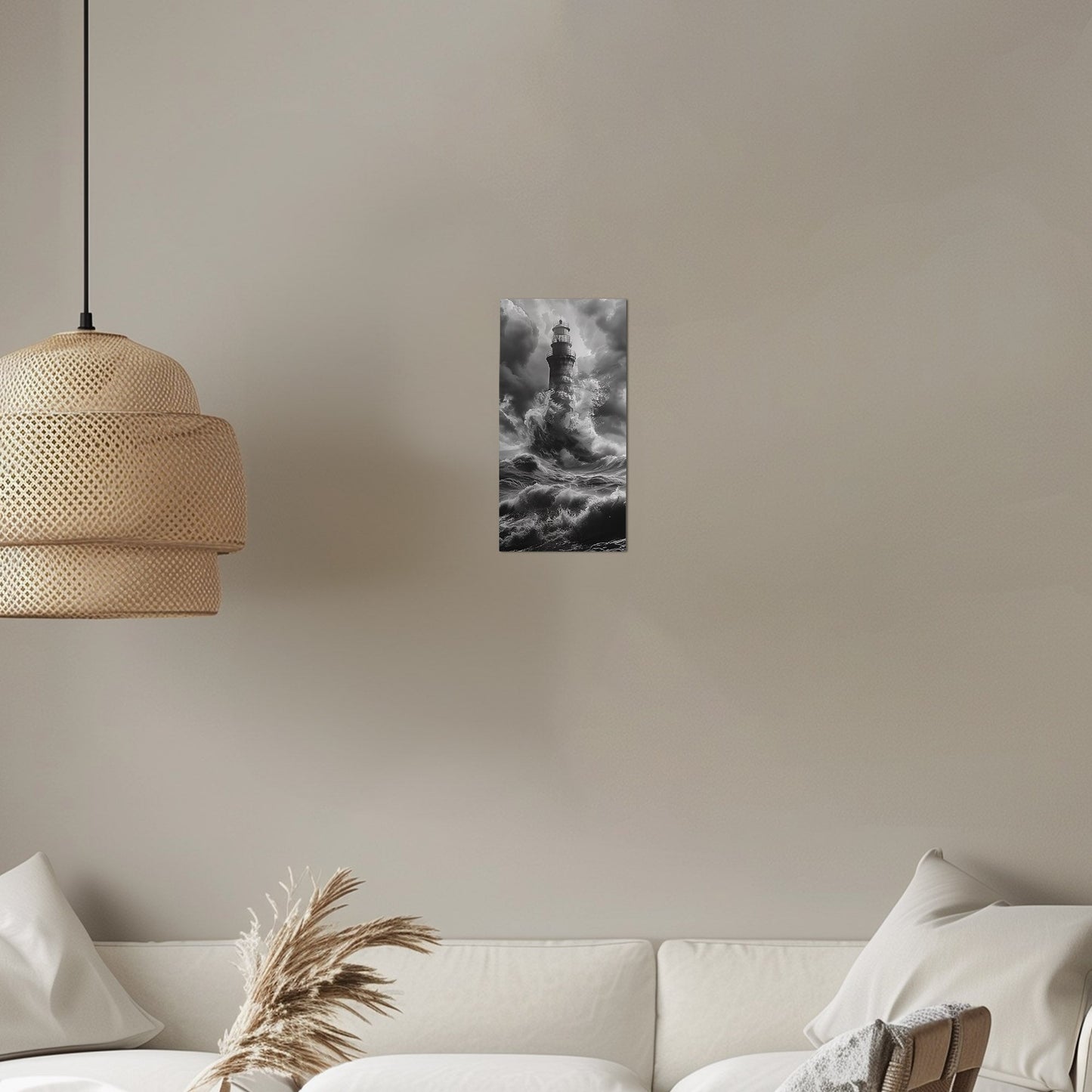 Highly detailed lighthouse wall art - Serene Coastal Dream