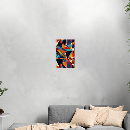 Bold, abstract wall art with geometric shapes and vibrant colors - Transformative Abstraction