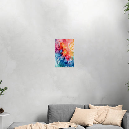 Vibrant Colorful Watercolor Splatters Abstract Painting - Spectrum of Creativity