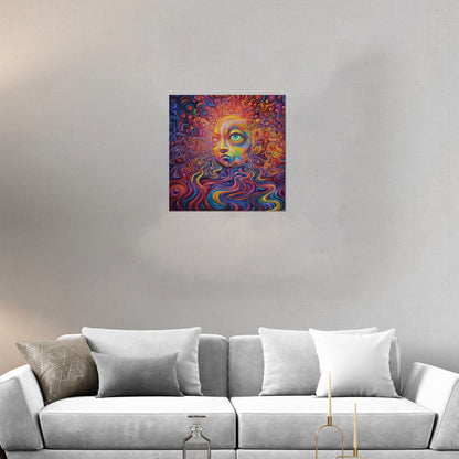 Psychedelic Portrait of an Enlightened Being - Vibrant Cosmic Revolution