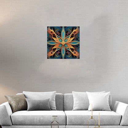 3D fractal symmetrical abstract painting - Enigmatic Recursive Symphony