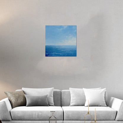 Tranquil ocean and blue skies - Ethereal Horizon