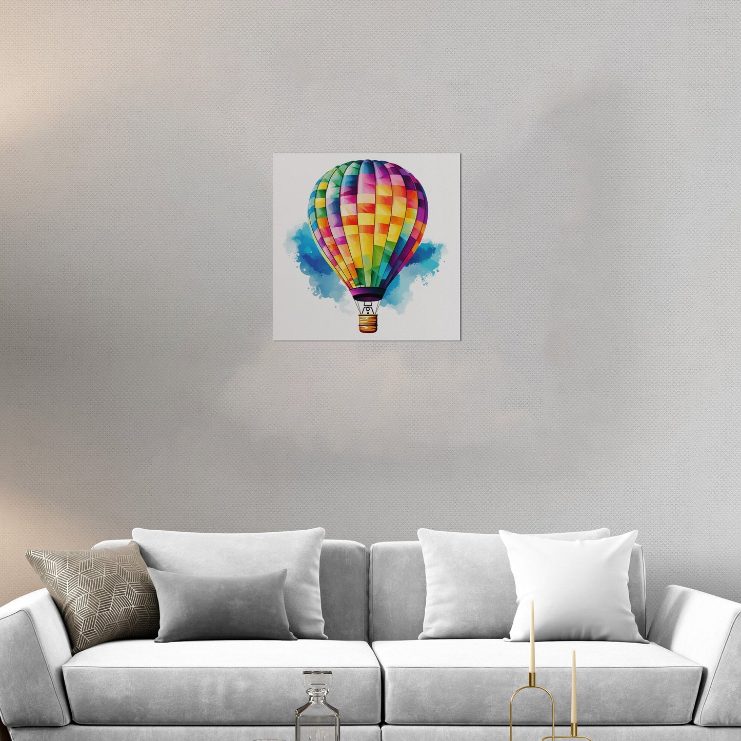 Hot Air Balloon Watercolor for Child's Room - Adventure Awaits