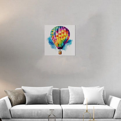 Hot Air Balloon Watercolor for Child's Room - Adventure Awaits