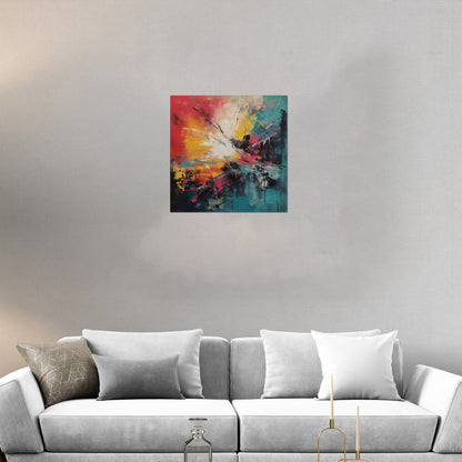 Abstract office decor with vibrant brushstrokes - Energy Explosion