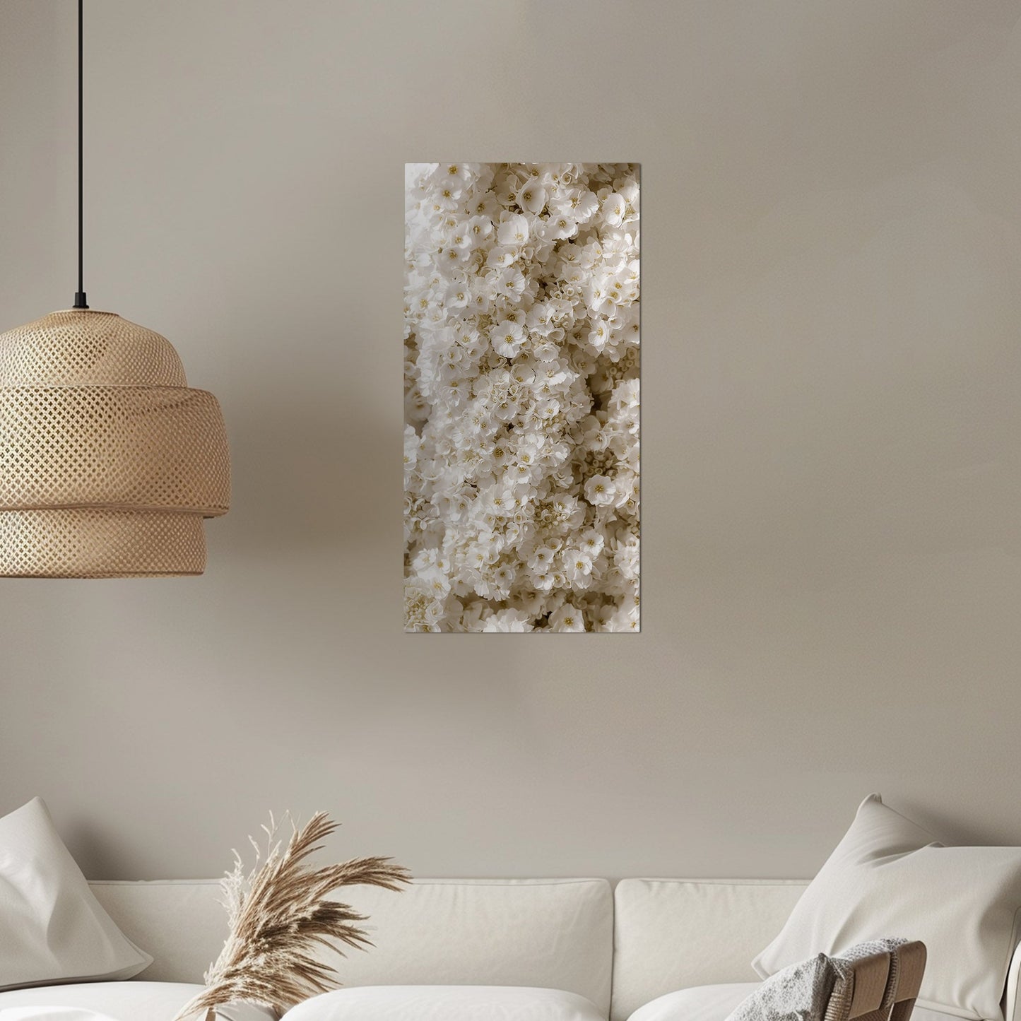 Photorealistic White Wildflower Top-down Texture - White Floral Abundance