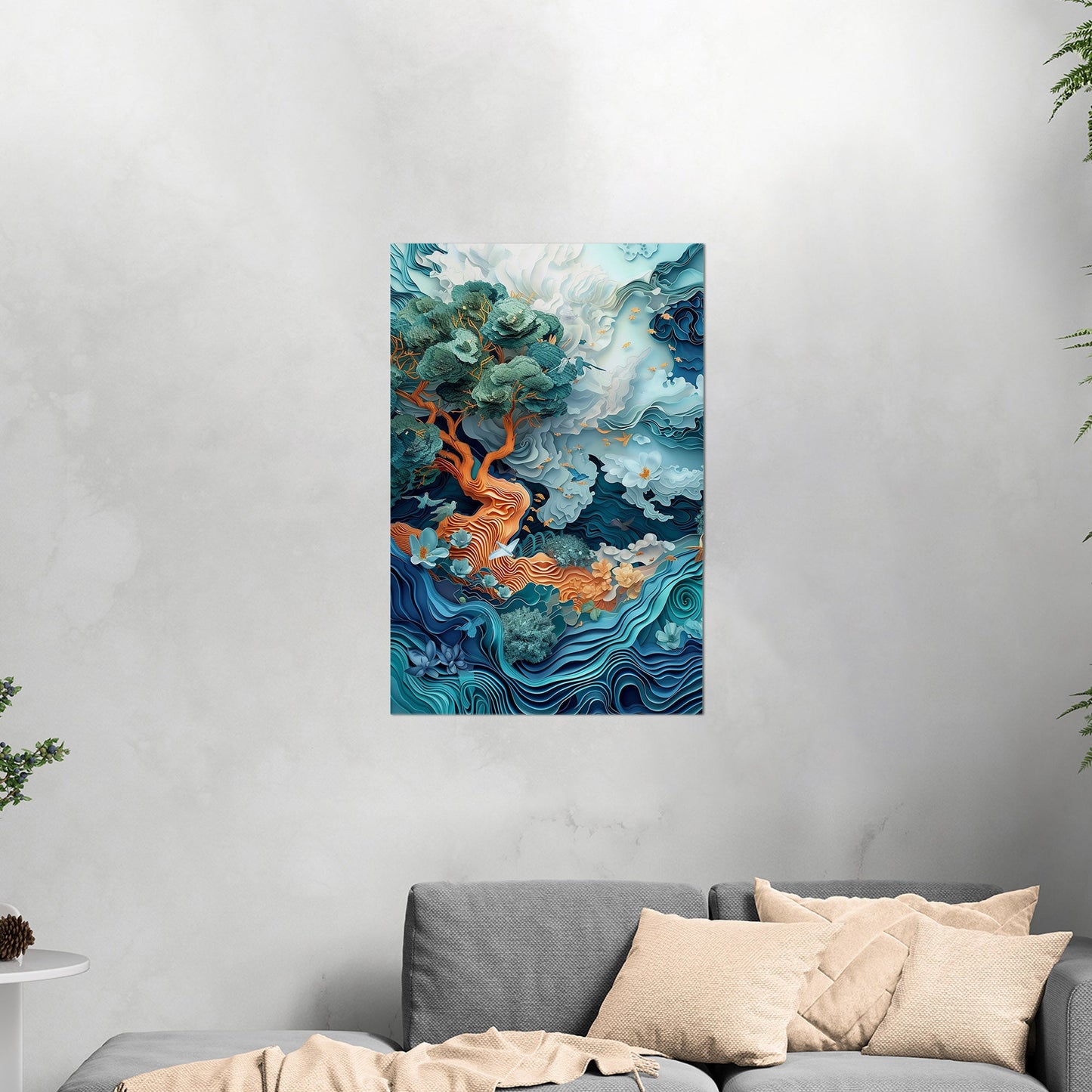 Elevate your space with this sophisticated 3D art - Enchanting Dreamscapes