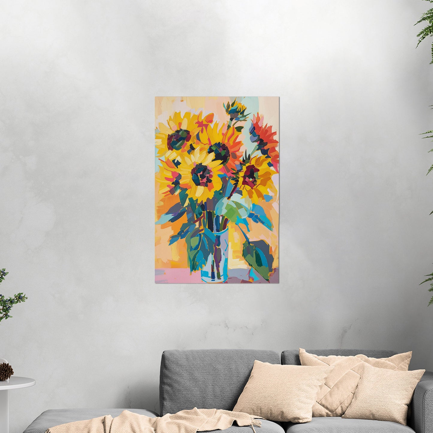 Vibrant sunflower masterpiece - Artistic Serenity