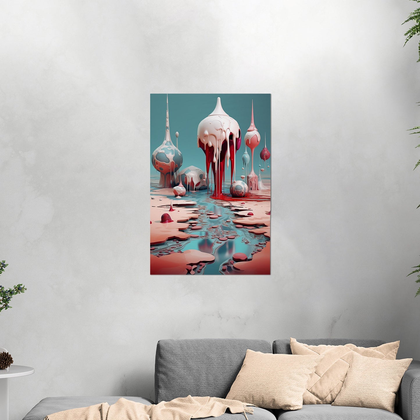 Abstract Surreal Melting Dreamscape Art - Whimsical Melting Dreamscape