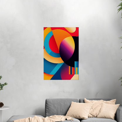 Vibrant, geometric abstract art - Bold Fusion of Colors