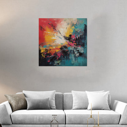 Abstract office decor with vibrant brushstrokes - Energy Explosion