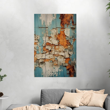 Textured Abstract Vintage Wall Art - Weathered Elegance