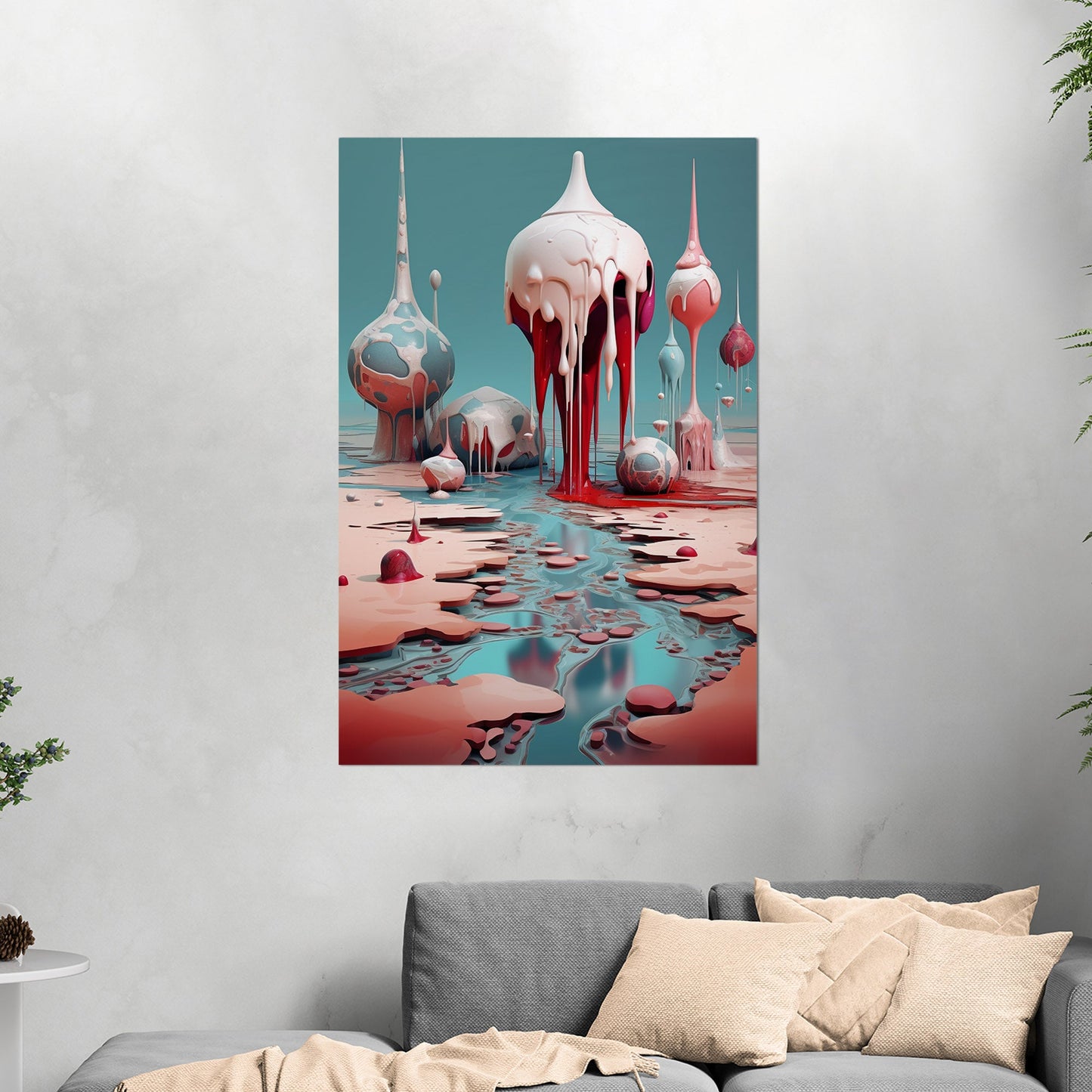 Abstract Surreal Melting Dreamscape Art - Whimsical Melting Dreamscape