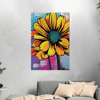 Vibrant Floral Pop Art -  Whimsical Floral Delight