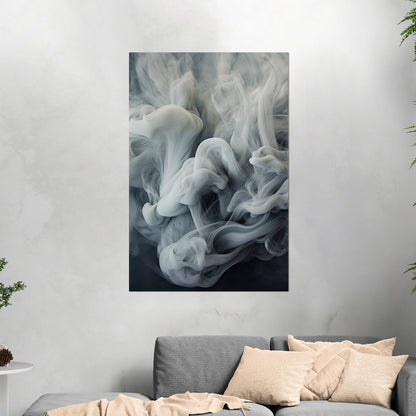 White and Grey Photorealistic Smoke Swirls - Ethereal Swirls