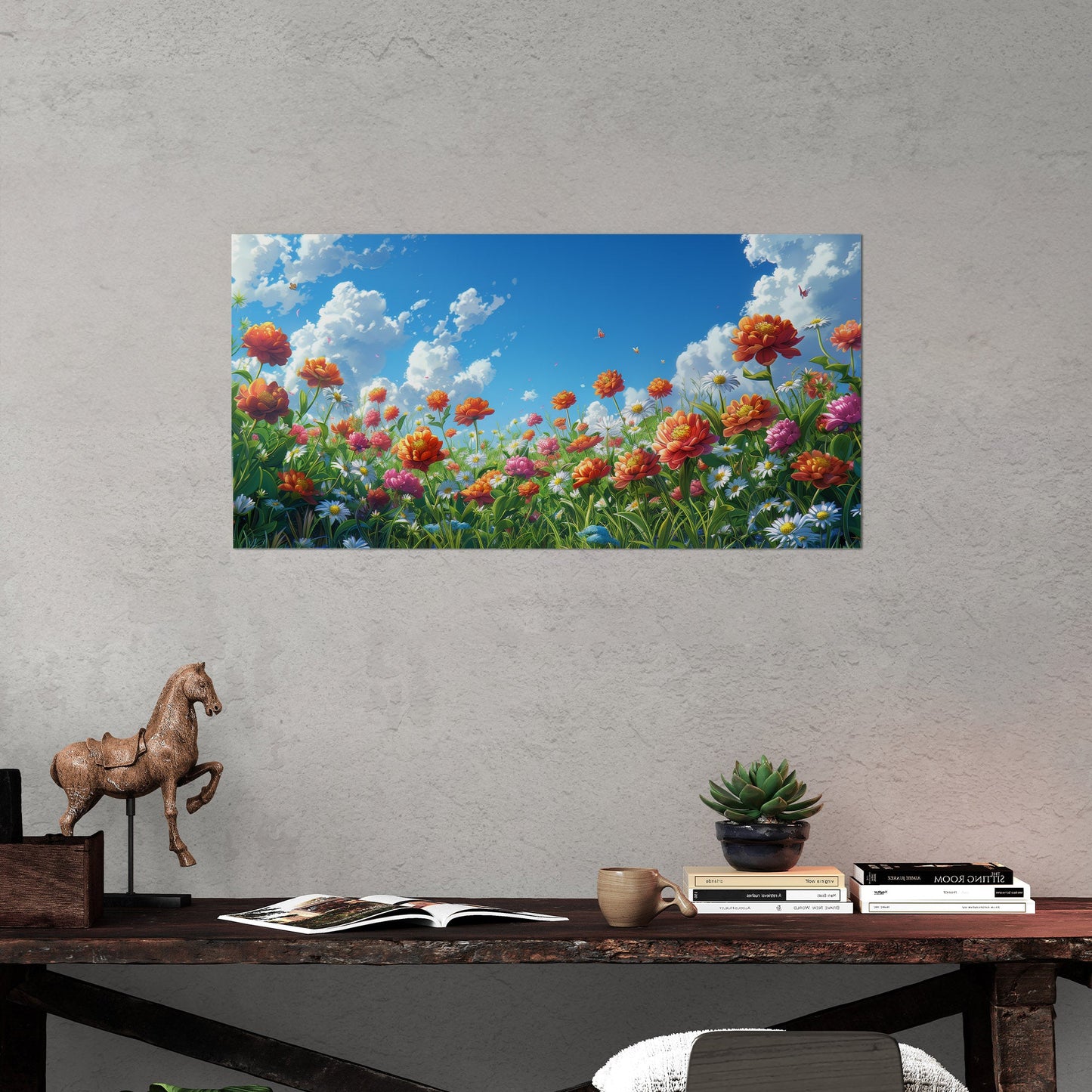 Vibrant, nature-inspired wall art - Enlivening Spring Garden