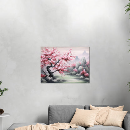 Asian Watercolor Botanical - Cherry Blossom Serenity