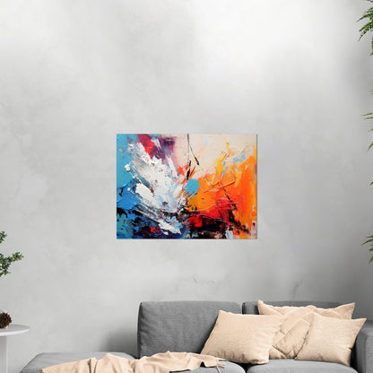 Abstract Texture Oil Painting - Electric Prism Dance