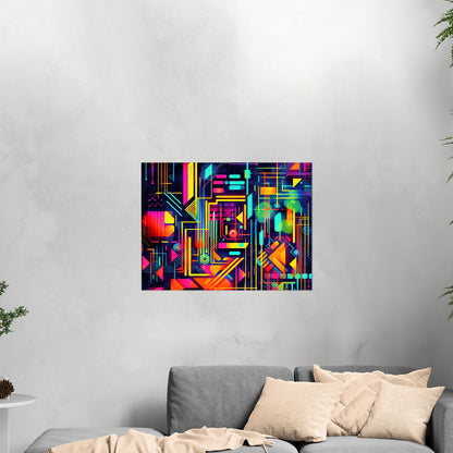 Neon geometric, futuristic, vibrant, abstract - Symphony of Light