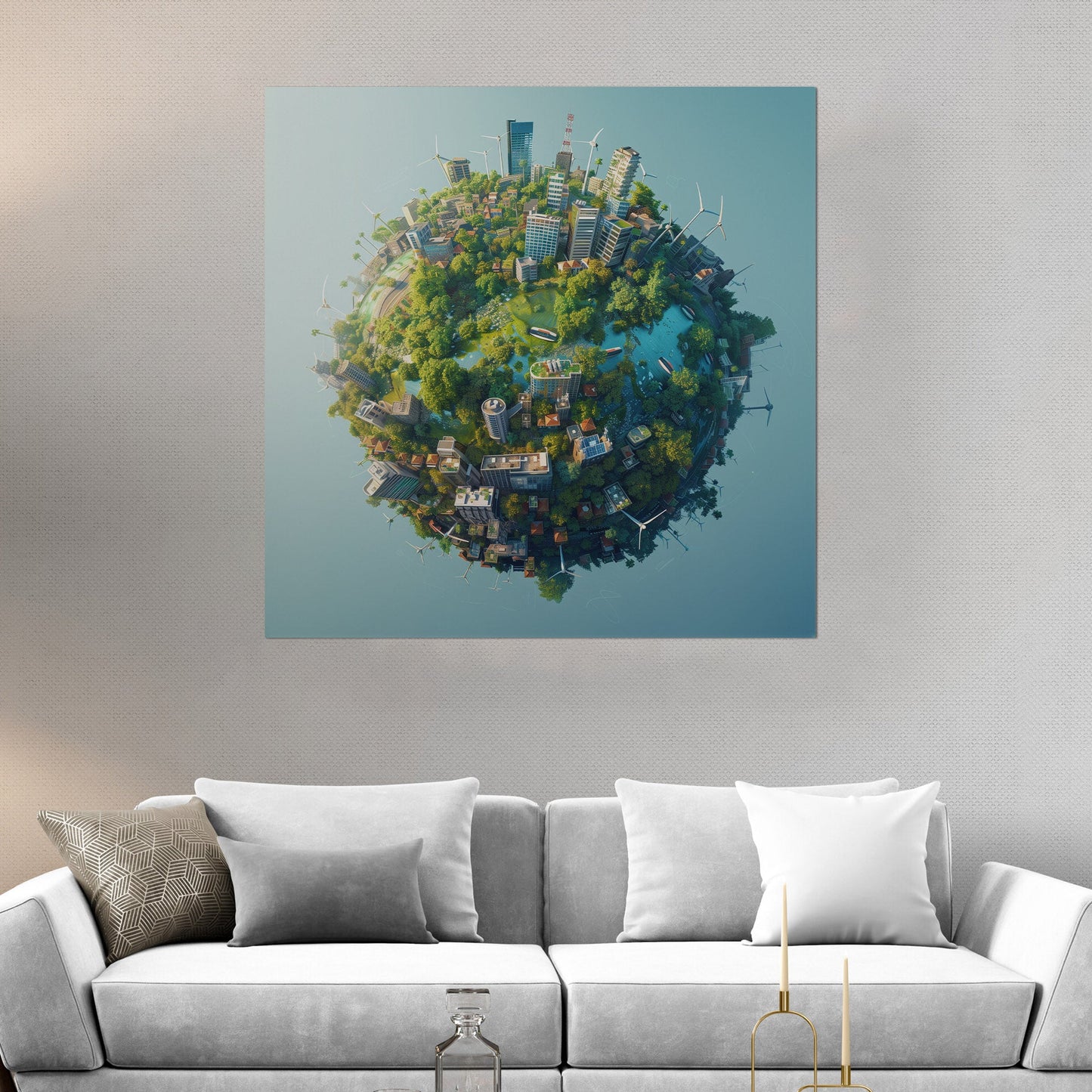 Enhance any room with Earth's view - Ethereal Exploration