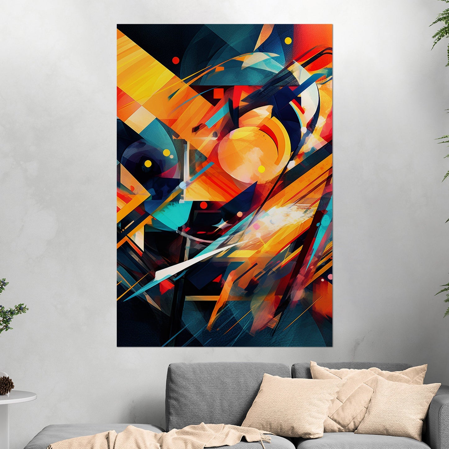 Abstract Geometric Painting - Electric Dreamscapes