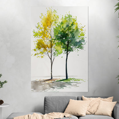 Vibrant Zen Trees