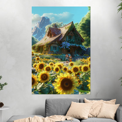 Enchanting fairytale scene wall art - Dreamland Wonder