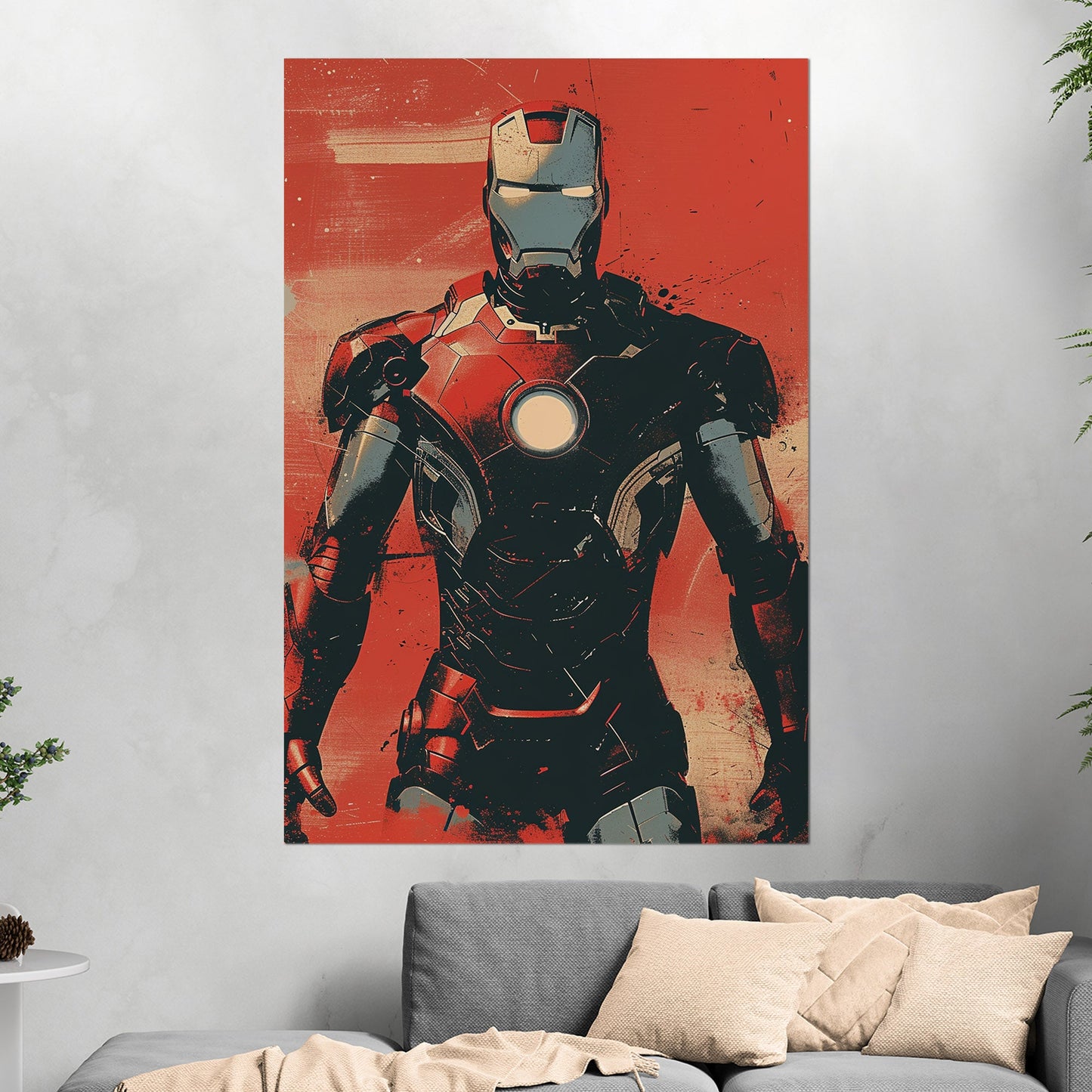 Print Style Artwork of Iron Man - Halftone Heroic Hues