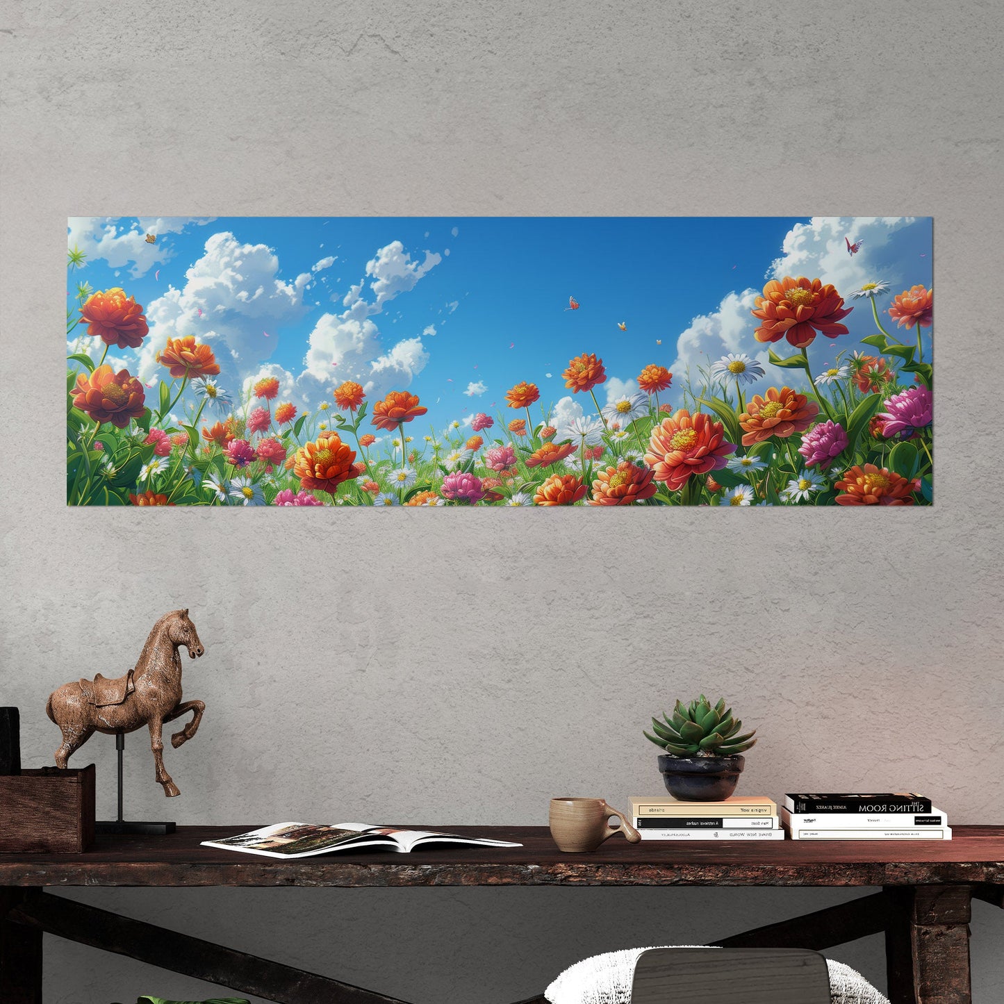 Vibrant, nature-inspired wall art - Enlivening Spring Garden