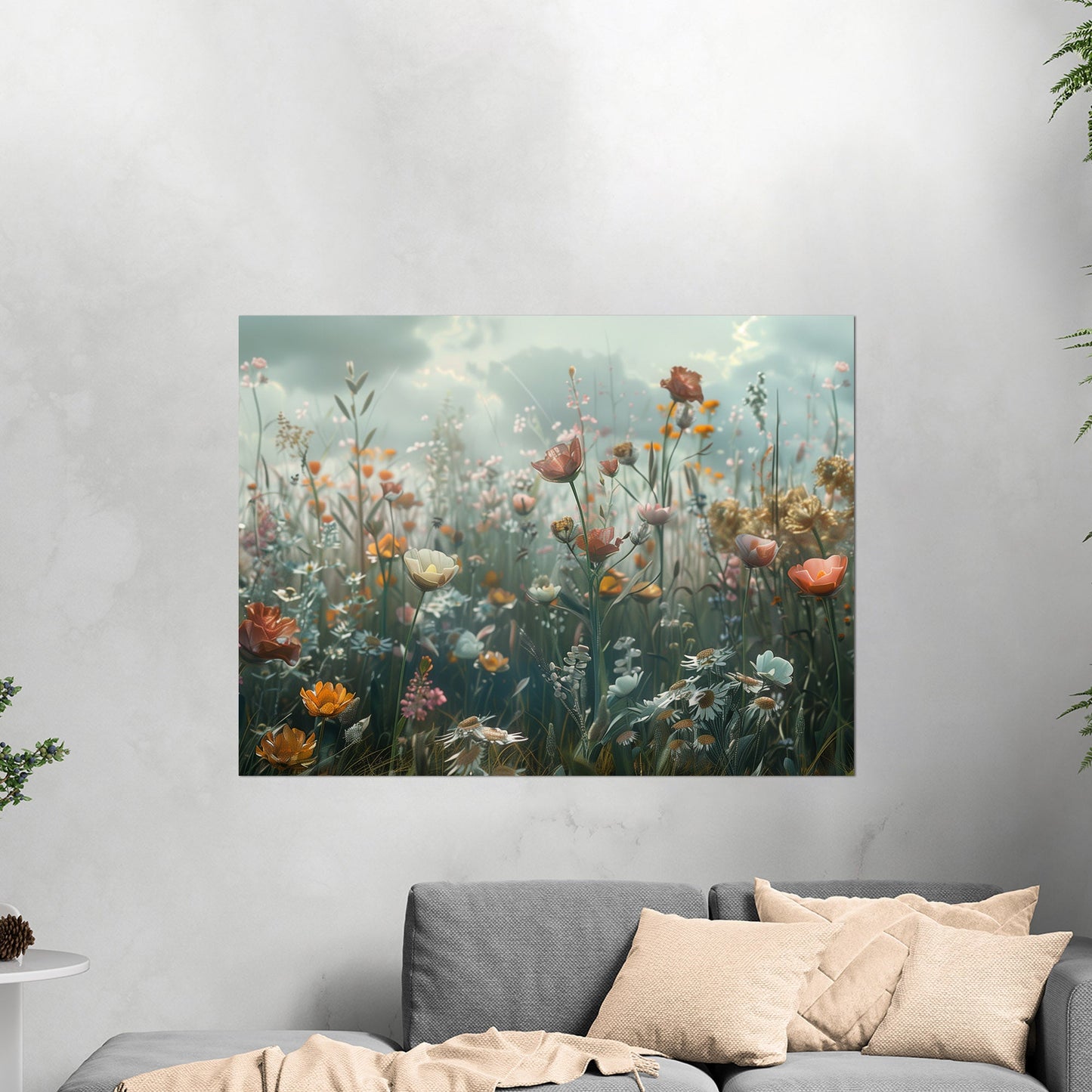 Tranquil 3D Floral Paradise - Serenity