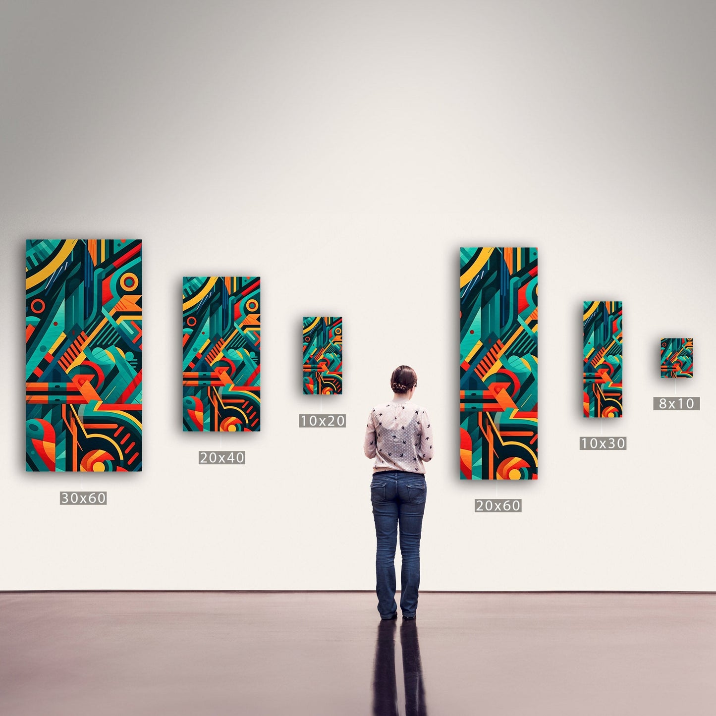 Bold graphic pattern wall art inspired by modern design - Vibrant Abstraction