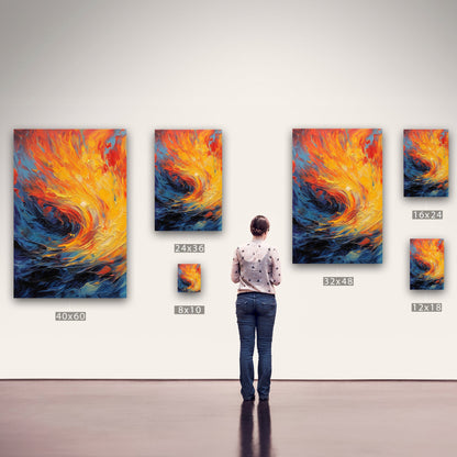 Fiery abstract art with vibrant flames - Inferno Revived