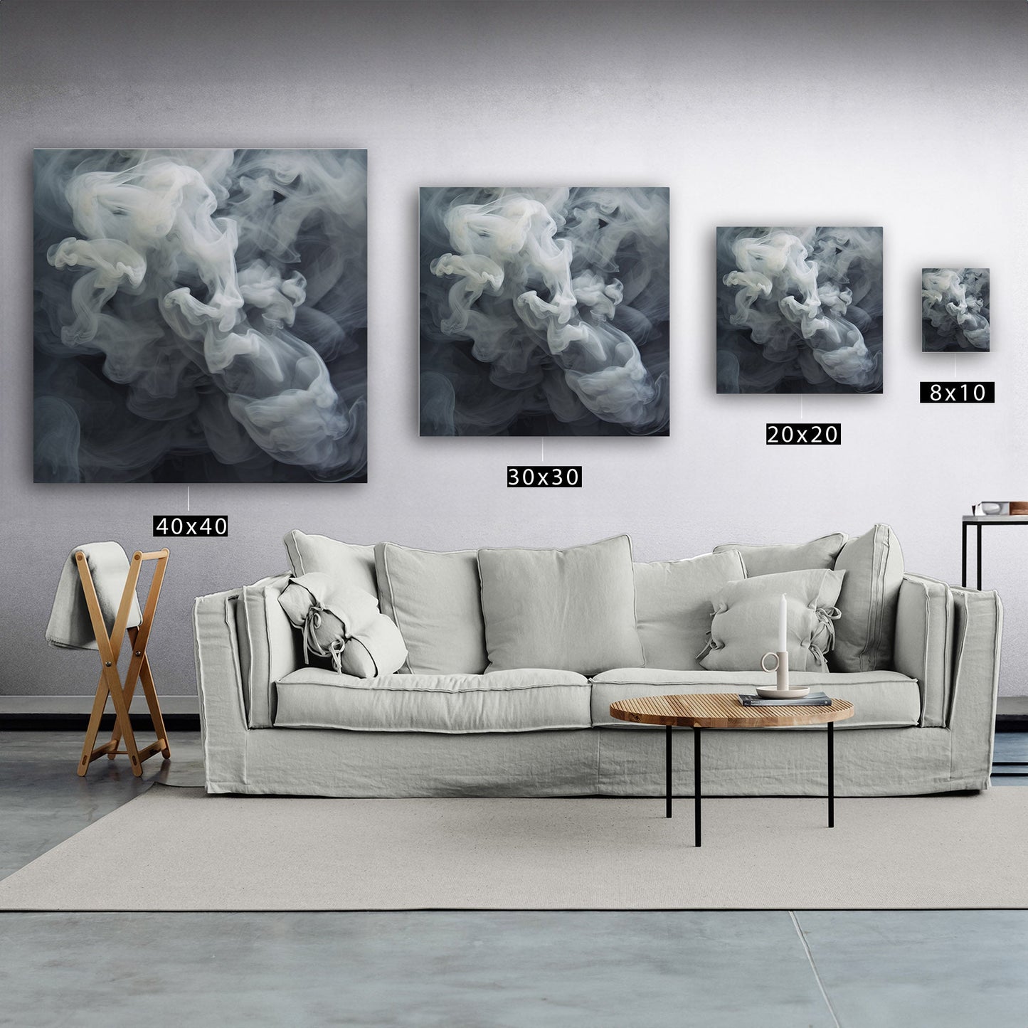 Photorealist Smoke in Grey and White - Ethereal Euphoria