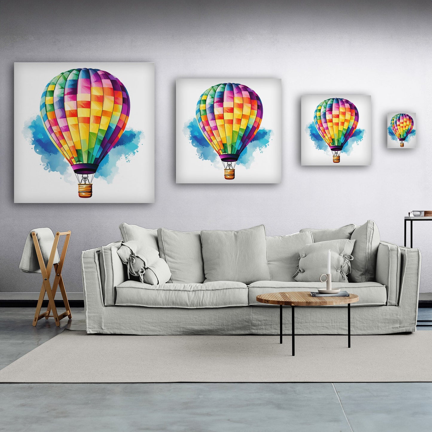 Hot Air Balloon Watercolor for Child's Room - Adventure Awaits