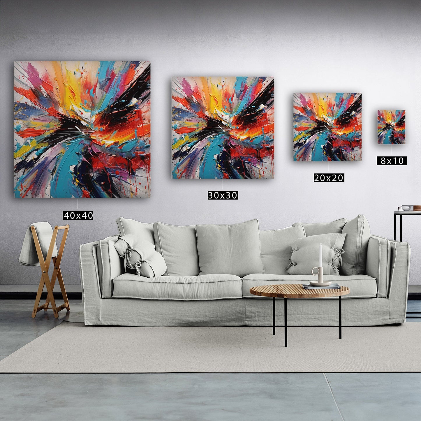 Immerse your space in dynamic, abstract art - Vivid Expression.