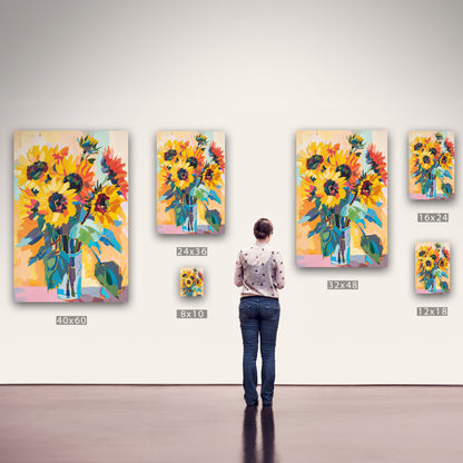 Vibrant sunflower masterpiece - Artistic Serenity