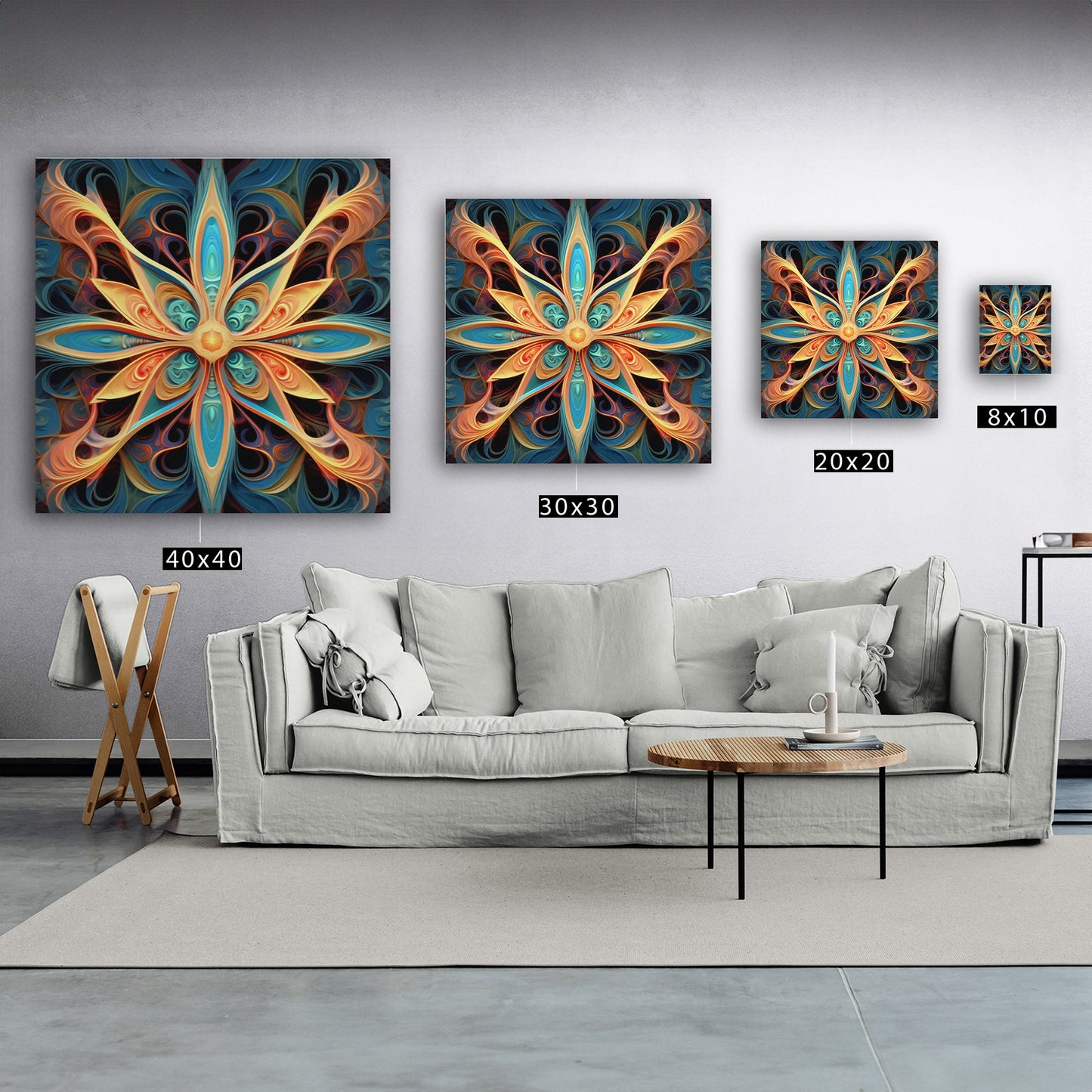 3D fractal symmetrical abstract painting - Enigmatic Recursive Symphony