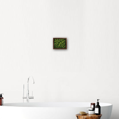 Stunning wall art with lush greens and tiny wildflowers - Enchanted Oasis