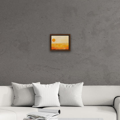 Tranquil desert vista in watercolor - Sunset Serenity