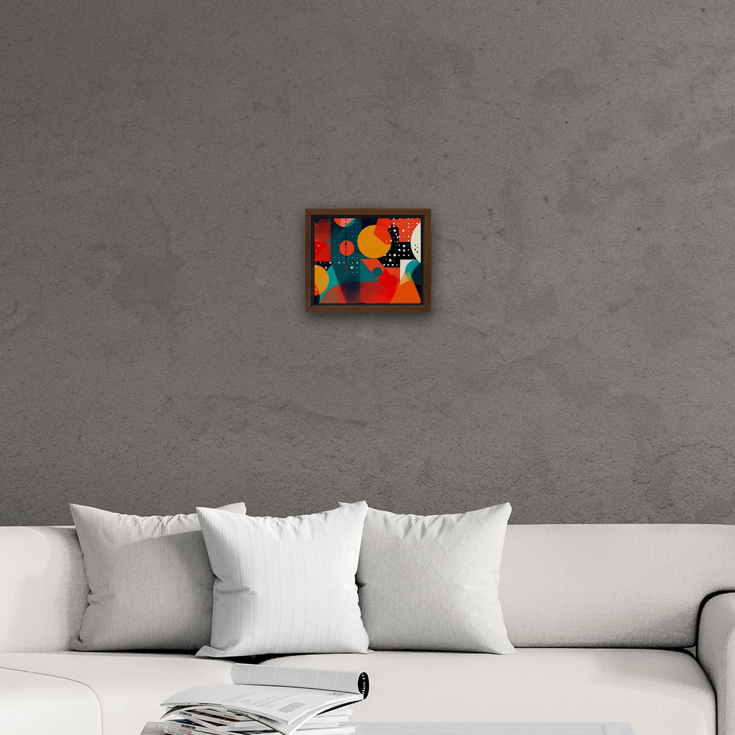 Colorful geometric abstract painting - Geometric Marvel