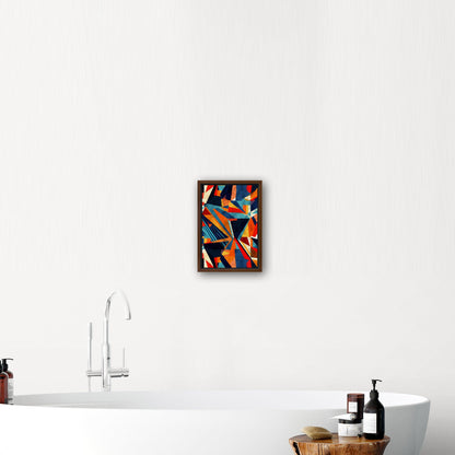 Bold, abstract wall art with geometric shapes and vibrant colors - Transformative Abstraction