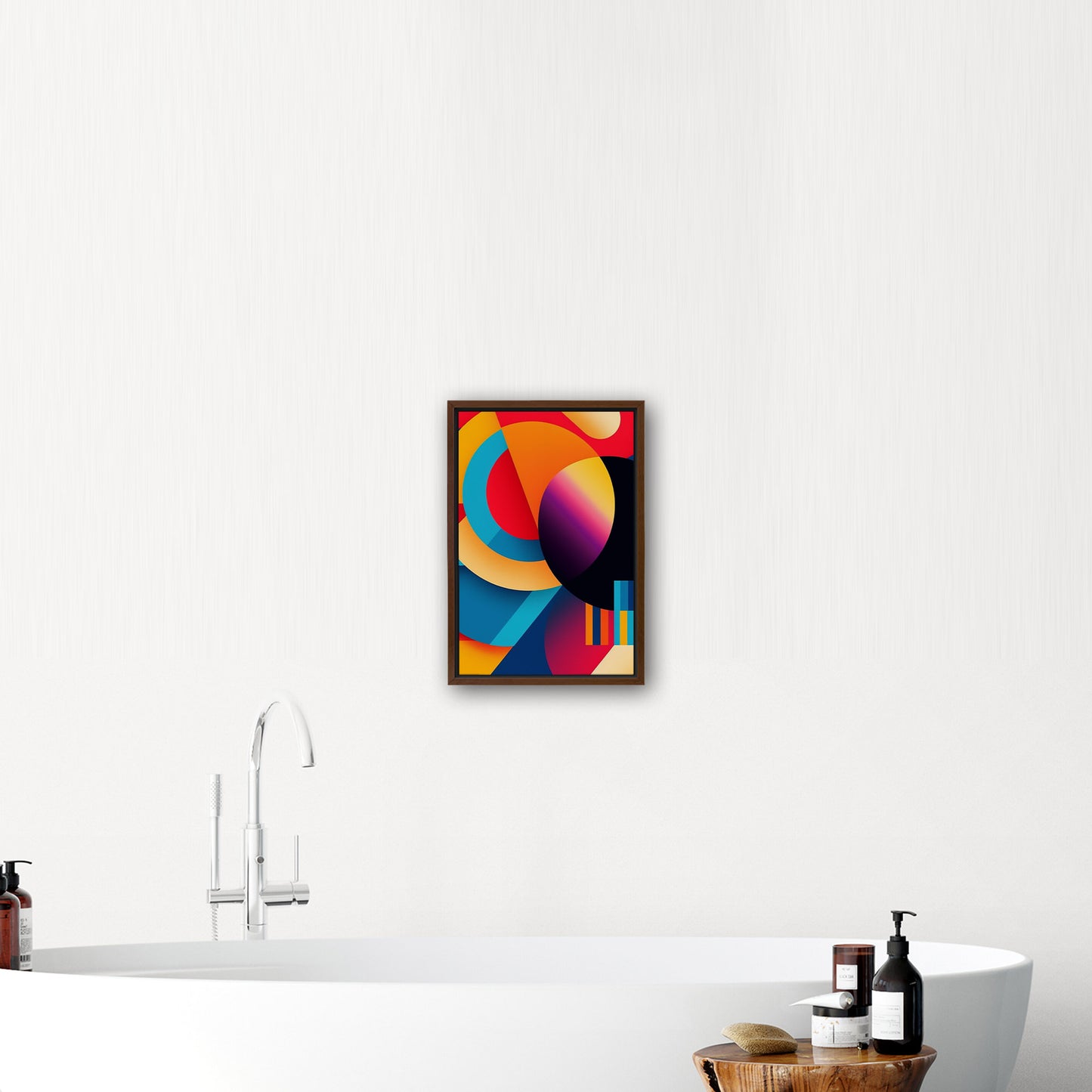 Vibrant, geometric abstract art - Bold Fusion of Colors