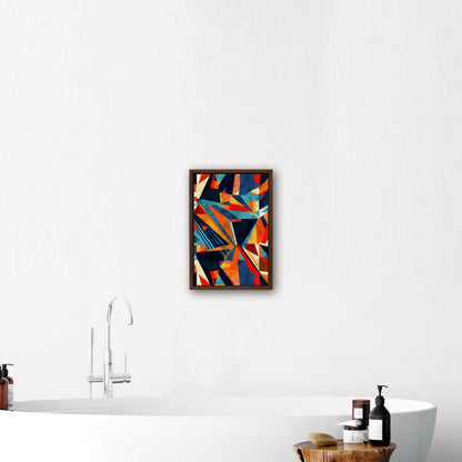 Bold, abstract wall art with geometric shapes and vibrant colors - Transformative Abstraction