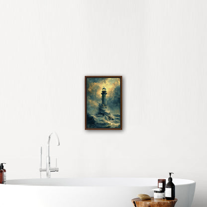 Handmade coastal lighthouse artwork - Illuminated Tranquility